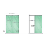 Darrahopens Furniture > Bathroom > Shower Heads & Screens 170x80cm Frameless Glass Sliding Corner Shower with Black Rail and Hardware