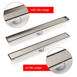 Darrahopens Furniture > Bathroom > Shower Heads & Screens 304 Stainless Steel 600mm Tile Insert Linear Shower Grate Floor Drain 50mm Waste