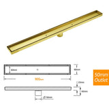 Darrahopens Furniture > Bathroom > Shower Heads & Screens 304 Stainless Steel 900mm Tile Insert Shower Grate Floor Drain 50mm Waste Outlet