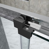Darrahopens Furniture > Bathroom > Shower Heads & Screens 40mm Adjustable Contemporary Corner Sliding Chrome Shower Screen 86x80cm