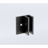 70cm Reeded Single Shower Glass Screen with Black F-brackets & Square Pole | darrahopens.com.au Premium AU Stock