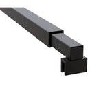 Darrahopens Furniture > Bathroom > Shower Heads & Screens 70x210cm Single Shower Glass Screen with Black Wall Channel & Square Pole