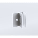 Darrahopens Furniture > Bathroom > Shower Heads & Screens 70x210cm Single Shower Glass Screen with White F-brackets & Round Pole