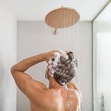 Darrahopens Furniture > Bathroom > Shower Heads & Screens 8-Inch Rainfall Shower Head, High-Pressure Antique Copper Showerhead with 360° Adjustable Ball Joint for Bathroom, Hotel, Gym (Antique Red)