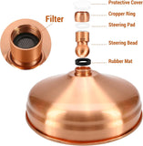 Darrahopens Furniture > Bathroom > Shower Heads & Screens 8-Inch Rainfall Shower Head, High-Pressure Antique Copper Showerhead with 360° Adjustable Ball Joint for Bathroom, Hotel, Gym (Antique Red)
