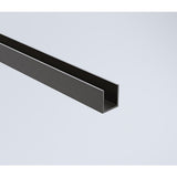 Darrahopens Furniture > Bathroom > Shower Heads & Screens 80cm Reeded Single Shower Glass Screen with Black Wall & Floor Channel