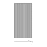 Darrahopens Furniture > Bathroom > Shower Heads & Screens 80cm Reeded Single Shower Glass Screen with Black Wall & Floor Channel