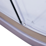 Darrahopens Furniture > Bathroom > Shower Heads & Screens 90 x 90cm Rounded Sliding 6mm Curved Shower Screen with Base in Chrome In Australia - Darrahopens
