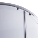 Darrahopens Furniture > Bathroom > Shower Heads & Screens 90 x 90cm Rounded Sliding 6mm Curved Shower Screen with Base in Chrome In Australia - Darrahopens