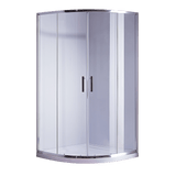 Darrahopens Furniture > Bathroom > Shower Heads & Screens 90 x 90cm Rounded Sliding 6mm Curved Shower Screen with Base in Chrome In Australia - Darrahopens
