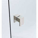 Darrahopens Furniture > Bathroom > Shower Heads & Screens 90cm Frameless Diamond Shower Screen with Nickel Brackets and SS Hinges, Square Double Pull Handle