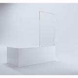 Darrahopens Furniture > Bathroom > Shower Heads & Screens 90cm Frameless Swing Bath Panel with Brushed Gold Hardware