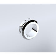 Darrahopens Furniture > Bathroom > Shower Heads & Screens 90cm Wall to Wall Frameless Shower Screen with Chrome Channel and Brass Hinges , Round Handle