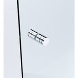 Darrahopens Furniture > Bathroom > Shower Heads & Screens 90cm Wall to Wall Frameless Shower Screen with Chrome Channel and Brass Hinges , Round Knob Handle