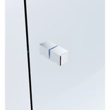 Darrahopens Furniture > Bathroom > Shower Heads & Screens 90cm Wall to Wall Frameless Shower Screen with Chrome Channel and Brass Hinges , Square Knob Handle