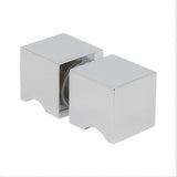 Darrahopens Furniture > Bathroom > Shower Heads & Screens 90cm Wall to Wall Frameless Shower Screen with Chrome Channel and Brass Hinges , Square Knob Handle