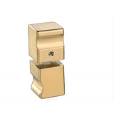 Darrahopens Furniture > Bathroom > Shower Heads & Screens 90cm Wall to Wall Frameless Shower Screen with Gold Channel and SS Hinges , Square Knob Handle