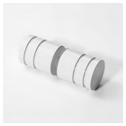Darrahopens Furniture > Bathroom > Shower Heads & Screens 90cm Wall to Wall Frameless Shower Screen with White Brackets and SS Hinges, Round Knob Handle