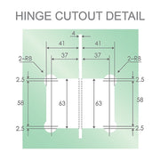 Darrahopens Furniture > Bathroom > Shower Heads & Screens 90cm Wall to Wall Frameless Shower Screen with White Brackets and SS Hinges, Square Double Pull Handle