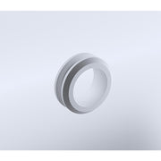 Darrahopens Furniture > Bathroom > Shower Heads & Screens 90cm Wall to Wall Frameless Shower Screen with White Channel and SS Hinges , Round Handle