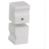 Darrahopens Furniture > Bathroom > Shower Heads & Screens 90cm Wall to Wall Frameless Shower Screen with White Channel and SS Hinges , Square Knob Handle