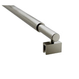 Darrahopens Furniture > Bathroom > Shower Heads & Screens 90x200cm Single Shower Glass Screen with Gunmetal U-brackets & Round Pole