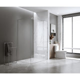 Darrahopens Furniture > Bathroom > Shower Heads & Screens 90x200cm Single Shower Glass Screen with Gunmetal Wall F-Brackets