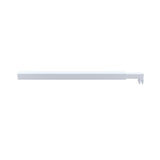 Darrahopens Furniture > Bathroom > Shower Heads & Screens 90x210cm Single Shower Glass Screen with White Wall Channel & Square Pole