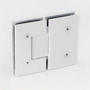 Darrahopens Furniture > Bathroom > Shower Heads & Screens 90x70cm Corner Frameless Shower Screen with White Channel and SS Hinges, Round Handle