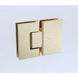 90x90cm Corner Frameless Shower Screen with Gold Channel and SS Hinges, Square Double Pull Handle | darrahopens.com.au Premium AU Stock