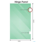90x90cm Corner Frameless Shower Screen with Gold Channel and SS Hinges, Square Double Pull Handle | darrahopens.com.au Premium AU Stock