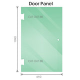 90x90cm Corner Frameless Shower Screen with Gold Channel and SS Hinges, Square Double Pull Handle | darrahopens.com.au Premium AU Stock