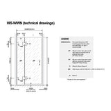90x90cm Corner Frameless Shower Screen with Gold Channel and SS Hinges, Square Double Pull Handle | darrahopens.com.au Premium AU Stock