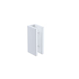 Darrahopens Furniture > Bathroom > Shower Heads & Screens 90x90cm Corner Frameless Shower Screen with White Brackets and SS Hinges, Square Double Pull Handle