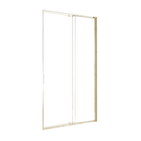 Darrahopens Furniture > Bathroom > Shower Heads & Screens Adjustable Semi Frameless Shower Screen 114-122cm x 195cm With Gold Hardware & No Side Return For Modern Bathrooms