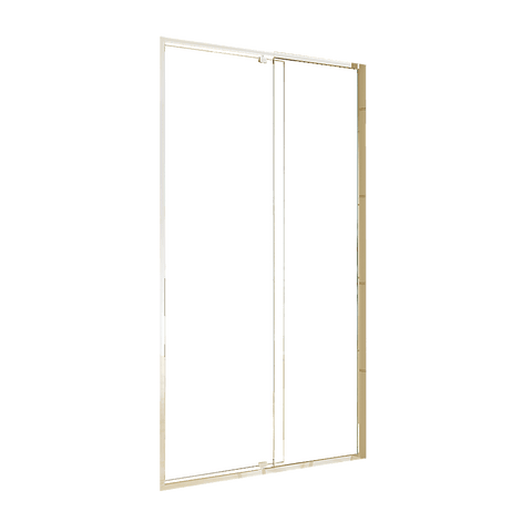Darrahopens Furniture > Bathroom > Shower Heads & Screens Adjustable Semi Frameless Shower Screen 114-122cm x 195cm With Gold Hardware & No Side Return For Modern Bathrooms