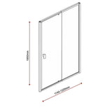 Darrahopens Furniture > Bathroom > Shower Heads & Screens Adjustable Semi Frameless Shower Screen 114-122cm x 195cm With Gold Hardware & No Side Return For Modern Bathrooms