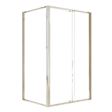 Darrahopens Furniture > Bathroom > Shower Heads & Screens Adjustable Semi Frameless Shower Screen 114-122cm x 89-92cm With Gold Hardware For Modern Bathrooms