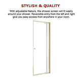 Darrahopens Furniture > Bathroom > Shower Heads & Screens Adjustable Semi Frameless Shower Screen 74-82cm x 195cm With Gold Hardware & No Side Return For Modern Bathrooms