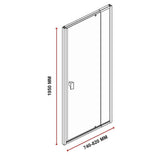 Darrahopens Furniture > Bathroom > Shower Heads & Screens Adjustable Semi Frameless Shower Screen 74-82cm x 195cm With Gold Hardware & No Side Return For Modern Bathrooms