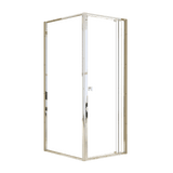 Darrahopens Furniture > Bathroom > Shower Heads & Screens Adjustable Semi Frameless Shower Screen 74-82cm x 89-92cm With Gold Hardware For Modern Bathrooms