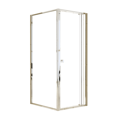 Darrahopens Furniture > Bathroom > Shower Heads & Screens Adjustable Semi Frameless Shower Screen 74-82cm x 89-92cm With Gold Hardware For Modern Bathrooms