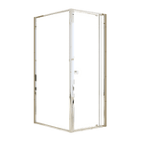Darrahopens Furniture > Bathroom > Shower Heads & Screens Adjustable Semi Frameless Shower Screen 74-82cm x 98-101cm With Gold Hardware For Modern Bathrooms