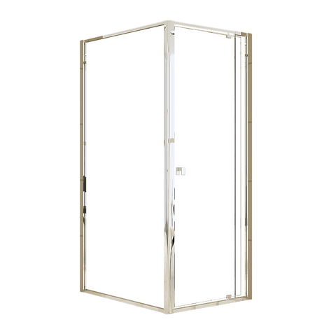 Darrahopens Furniture > Bathroom > Shower Heads & Screens Adjustable Semi Frameless Shower Screen 74-82cm x 98-101cm With Gold Hardware For Modern Bathrooms