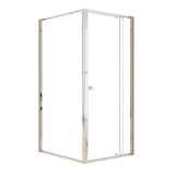 Darrahopens Furniture > Bathroom > Shower Heads & Screens Adjustable Semi Frameless Shower Screen 82-90cm x 98-101cm With Gold Hardware For Modern Bathrooms