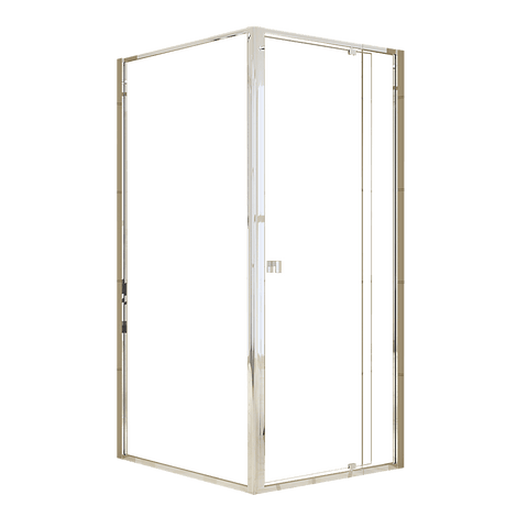 Darrahopens Furniture > Bathroom > Shower Heads & Screens Adjustable Semi Frameless Shower Screen 82-90cm x 98-101cm With Gold Hardware For Modern Bathrooms