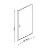 Darrahopens Furniture > Bathroom > Shower Heads & Screens Adjustable Semi Frameless Shower Screen 98-106cm x 195cm With Gold Hardware & No Side Return For Modern Bathrooms