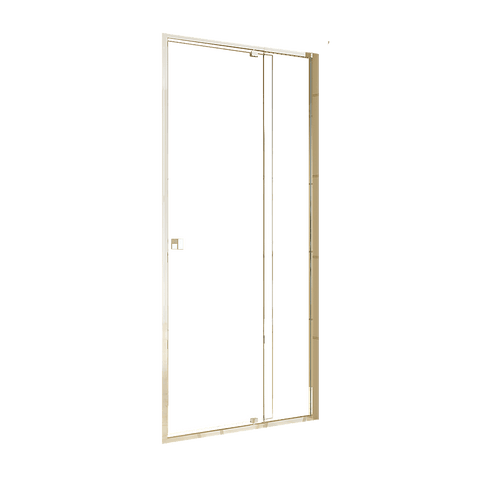 Darrahopens Furniture > Bathroom > Shower Heads & Screens Adjustable Semi Frameless Shower Screen 98-106cm x 195cm With Gold Hardware & No Side Return For Modern Bathrooms