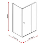 Darrahopens Furniture > Bathroom > Shower Heads & Screens Adjustable Semi Frameless Shower Screen 98-106cm x 89-92cm With Gold Hardware For Modern Bathrooms