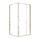 Darrahopens Furniture > Bathroom > Shower Heads & Screens Adjustable Semi Frameless Shower Screen 98-106cm x 89-92cm With Gold Hardware For Modern Bathrooms